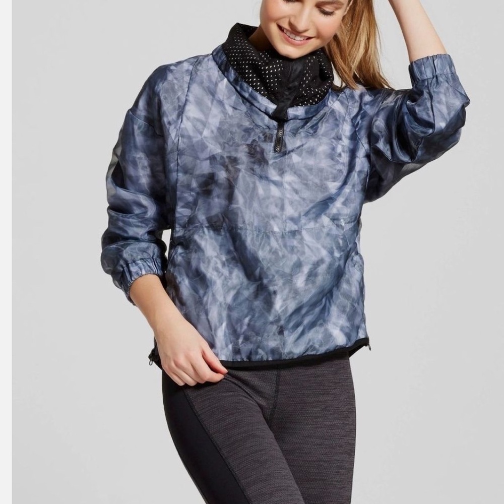 C9 Champion Women's Woven Bomber Jacket Grey Triangle Explode Print